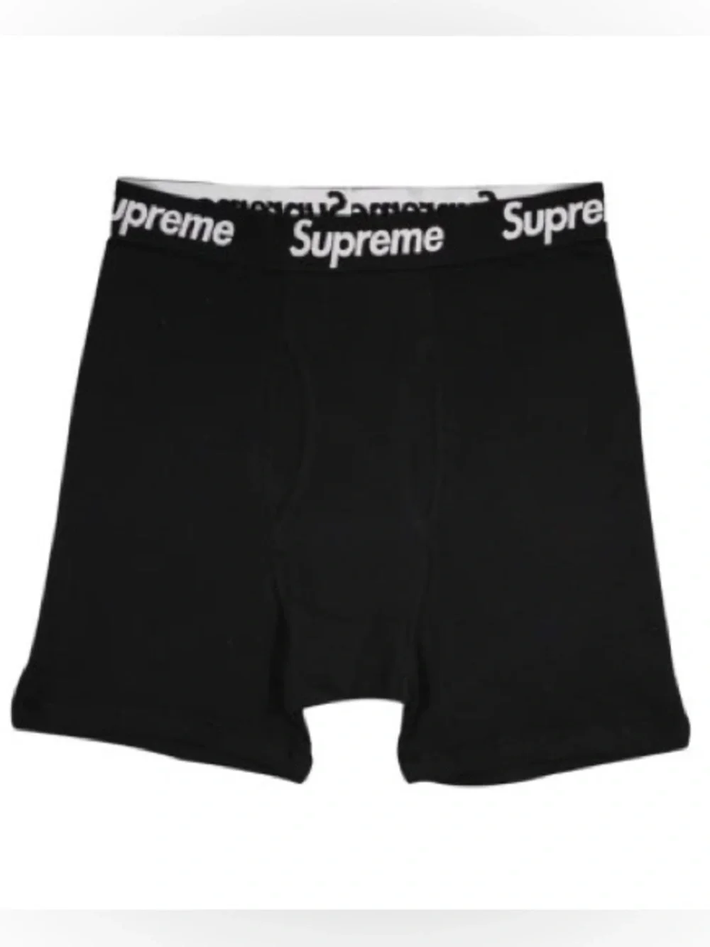 Supreme Black Men's Boxer Briefs with Logo Waistband